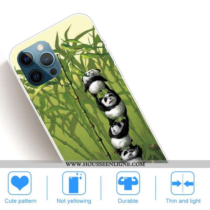 Coque iPhone 14 Pro Max Tas de Pandas