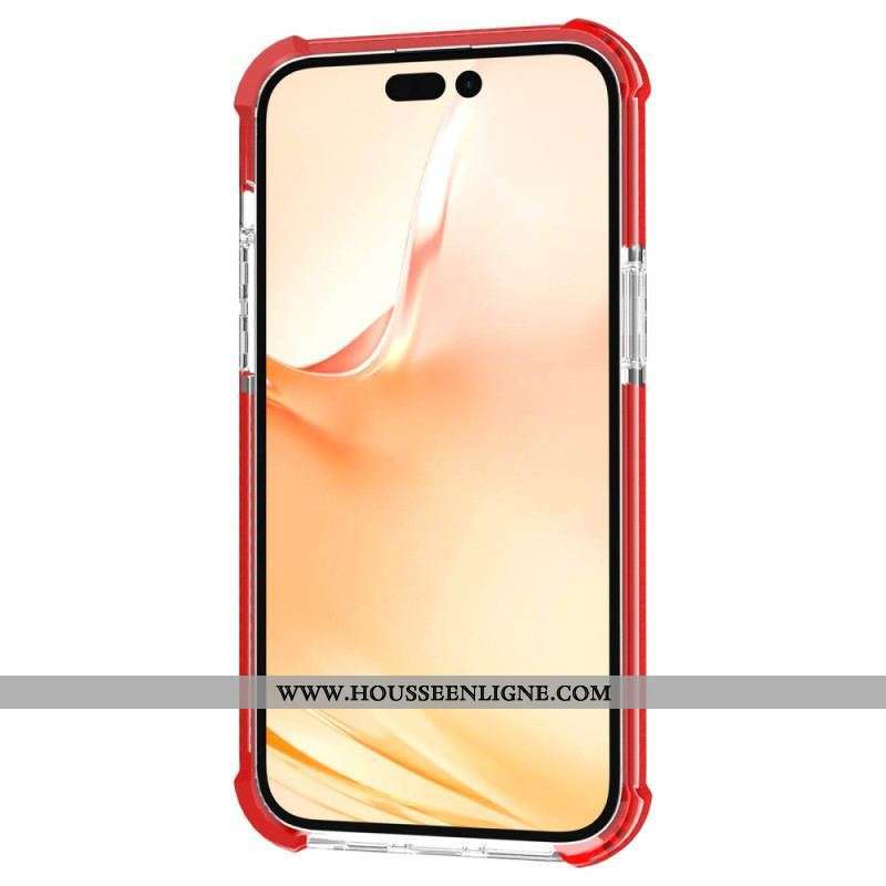 Coque iPhone 14 Pro Max Transparente Rebords Colorés