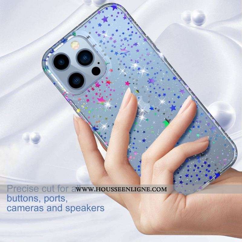 Coque iPhone 14 Pro Max Transparente Étoiles