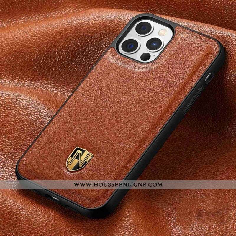 Coque iPhone 14 Pro Max Véritable Cuir CASENEO