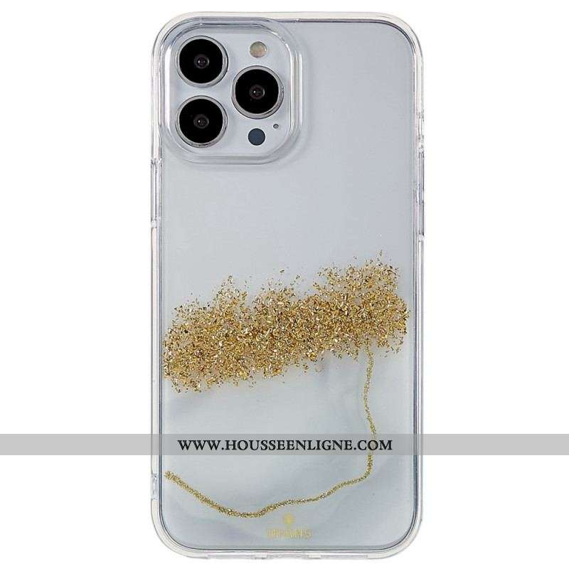 Coque iPhone 14 Pro Paillettes Art