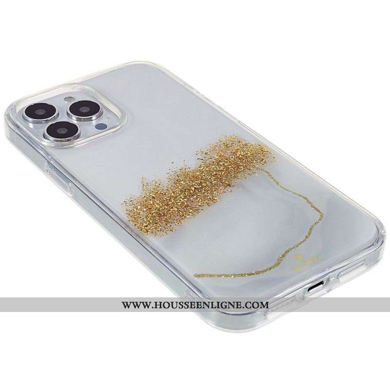 Coque iPhone 14 Pro Paillettes Art