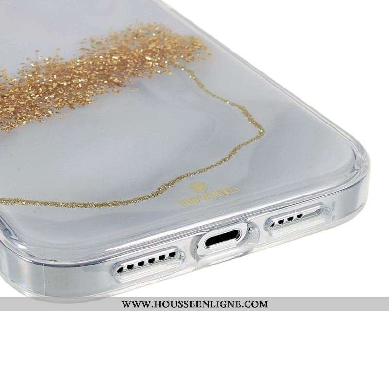 Coque iPhone 14 Pro Paillettes Art