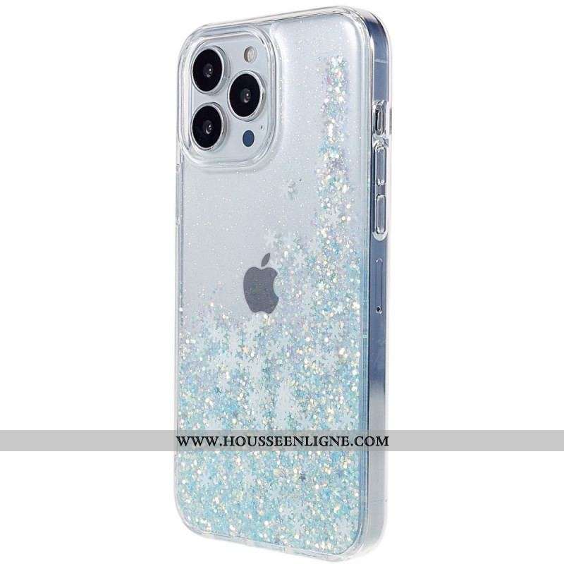 Coque iPhone 14 Pro Paillettes Flocons