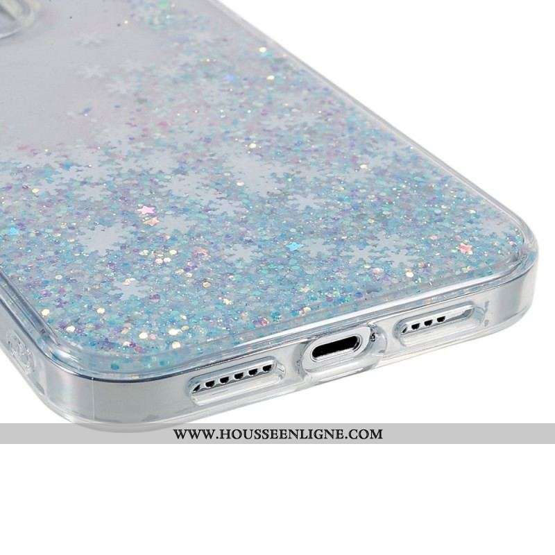 Coque iPhone 14 Pro Paillettes Flocons