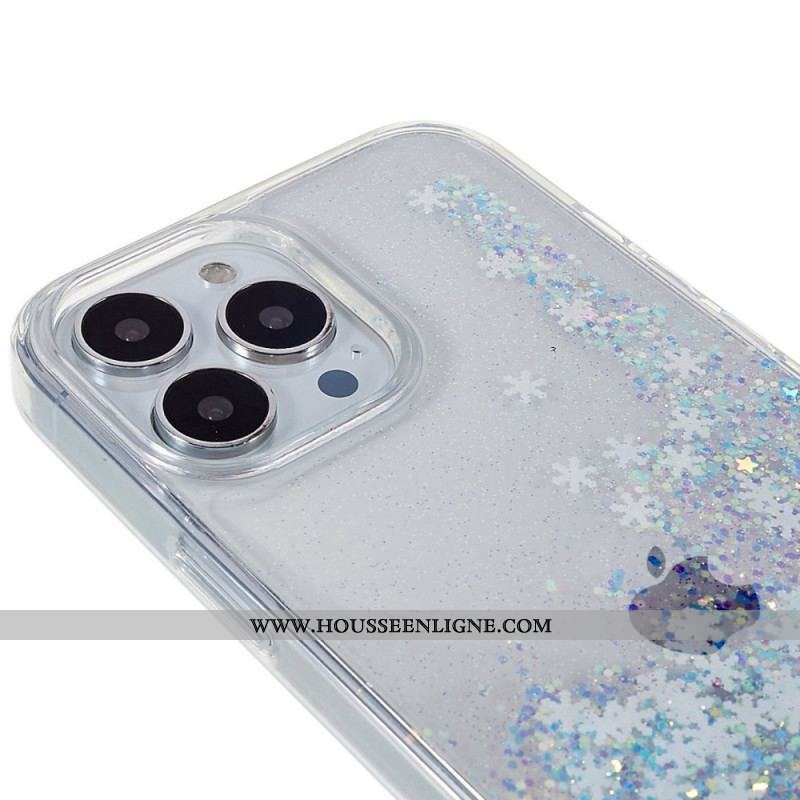 Coque iPhone 14 Pro Paillettes Flocons