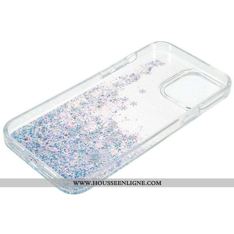 Coque iPhone 14 Pro Paillettes Flocons