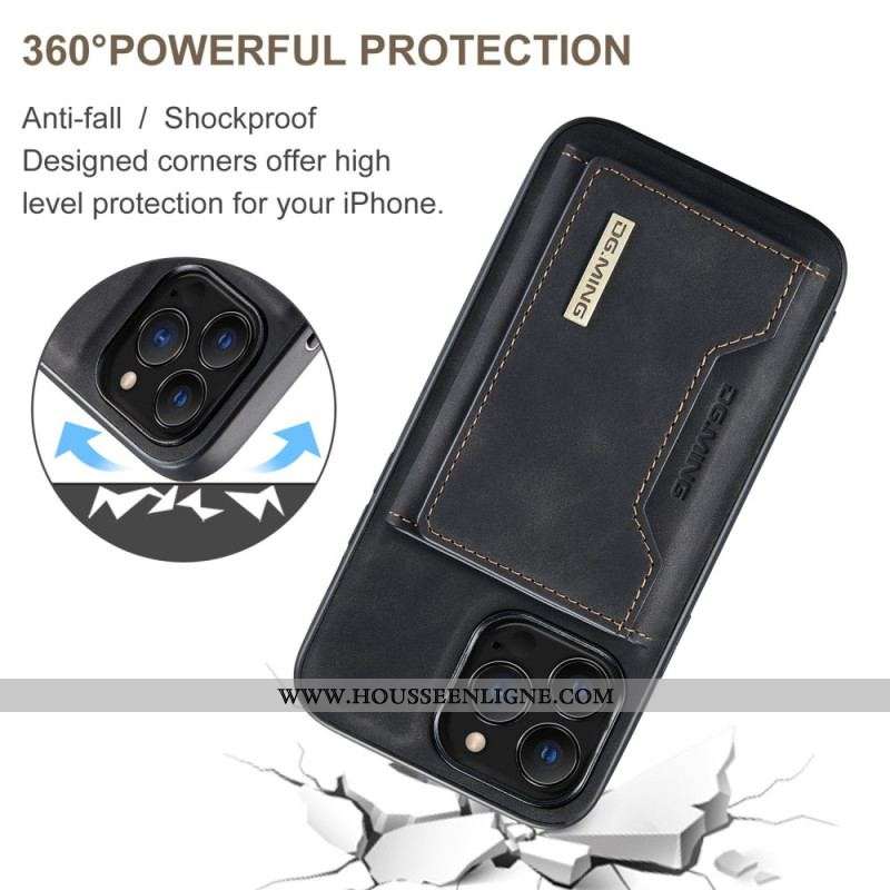 Coque iPhone 14 Pro Porte-Cartes Détachable DG.MING