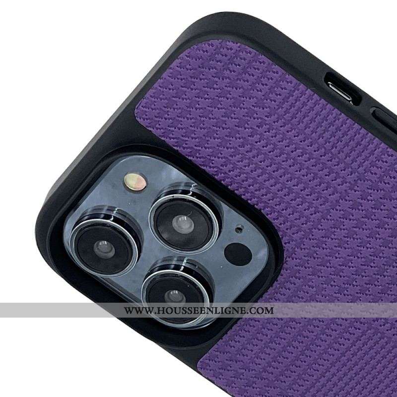 Coque iPhone 14 Pro Simili Cuir Croisé