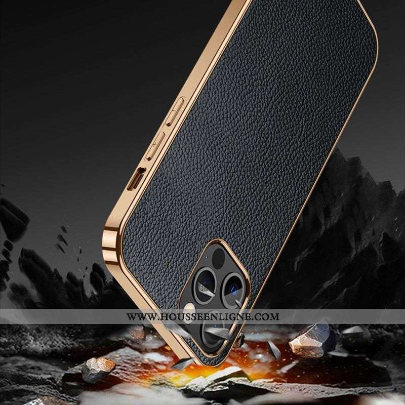 Coque iPhone 14 Pro Style Cuir SULADA