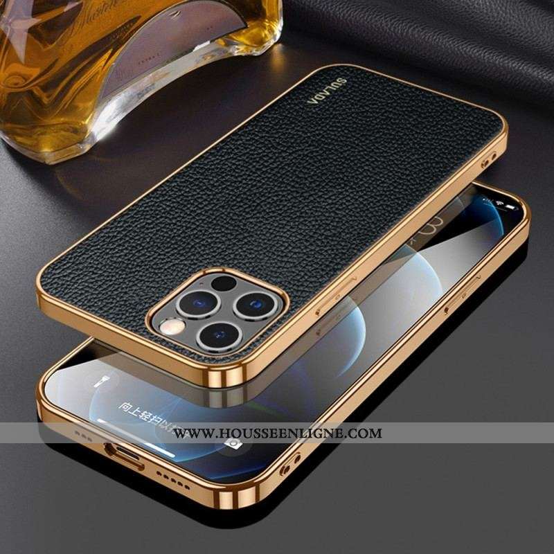 Coque iPhone 14 Pro Style Cuir SULADA