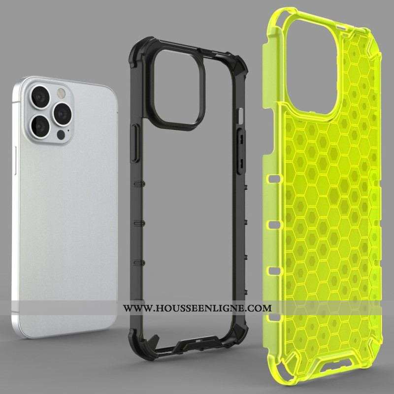 Coque iPhone 14 Pro Style Nid d'Abeille