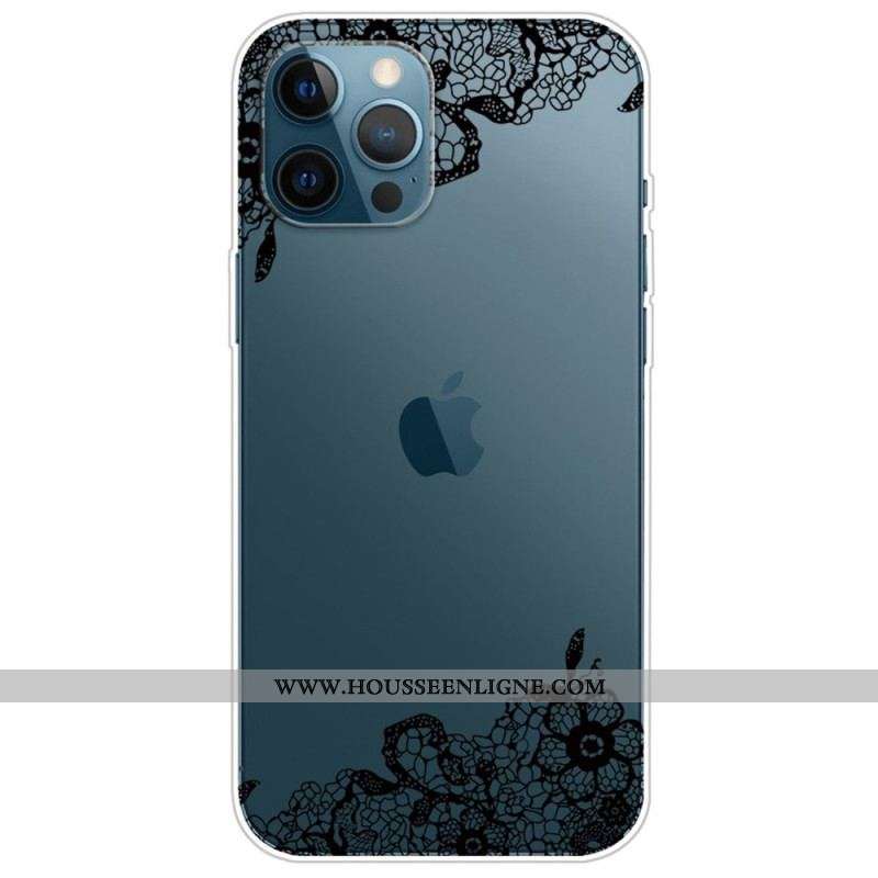 Coque iPhone 14 Pro Transparente Dentelle