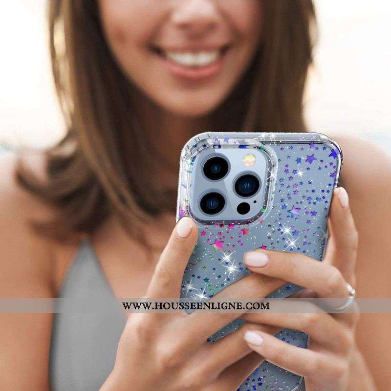 Coque iPhone 14 Pro Transparente Étoiles