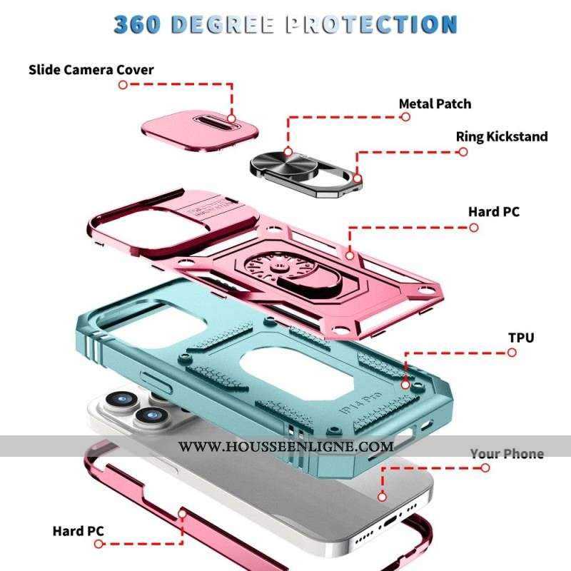 Coque iPhone 14 Pro Ultra Résistante Multi-Fonctionnelle Bicolore