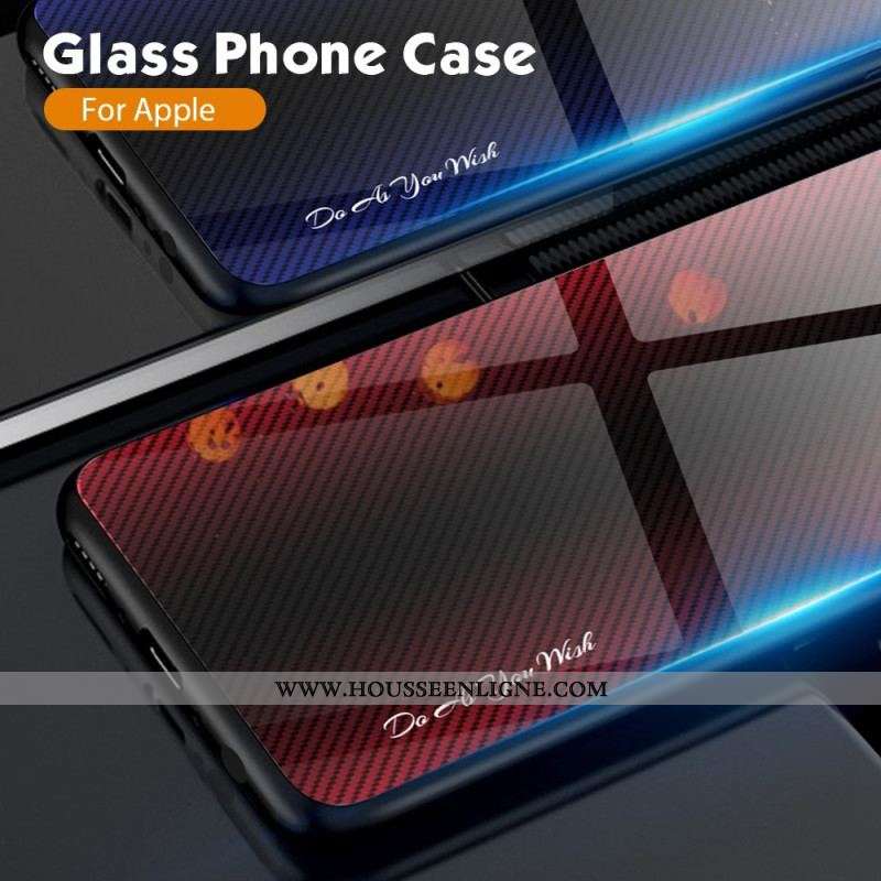 Coque iPhone 14 Pro Verre Trempé Fibre Carbone Classique