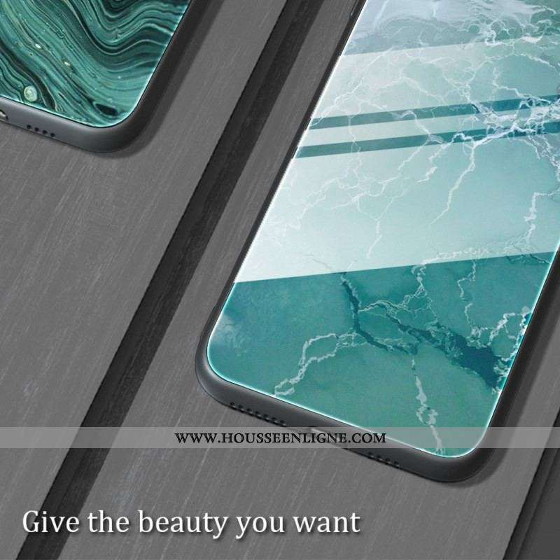 Coque iPhone 14 Pro Verre Trempé Marble Colors