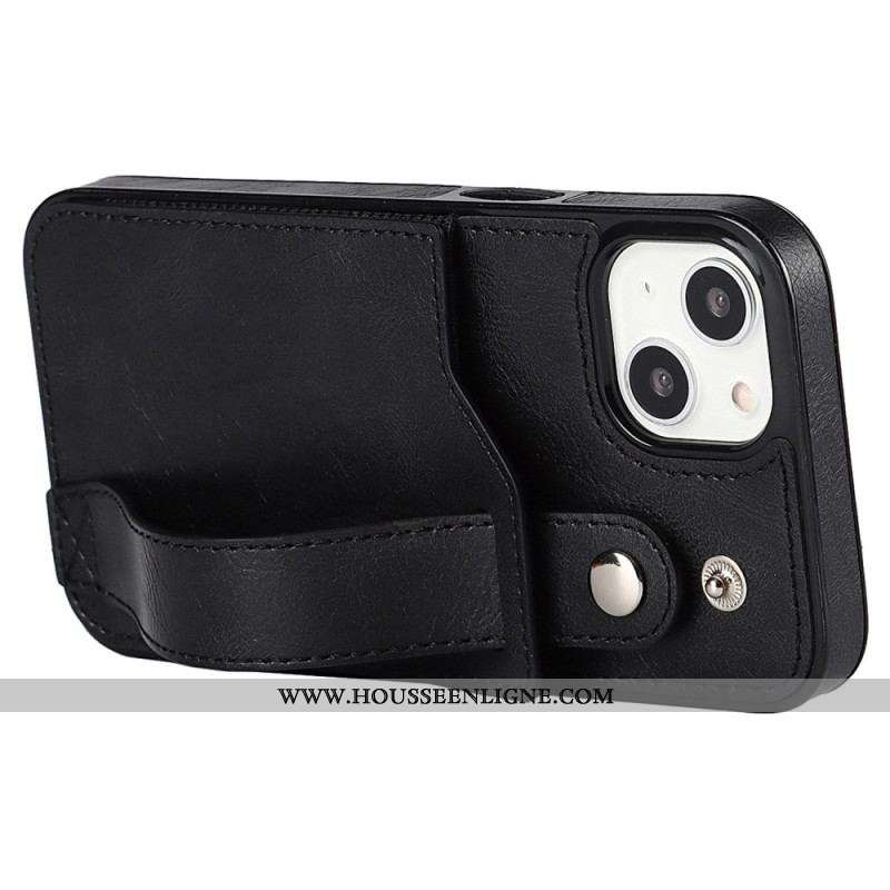 Coque iPhone 14 RFID Porte-Cartes avec Sangle