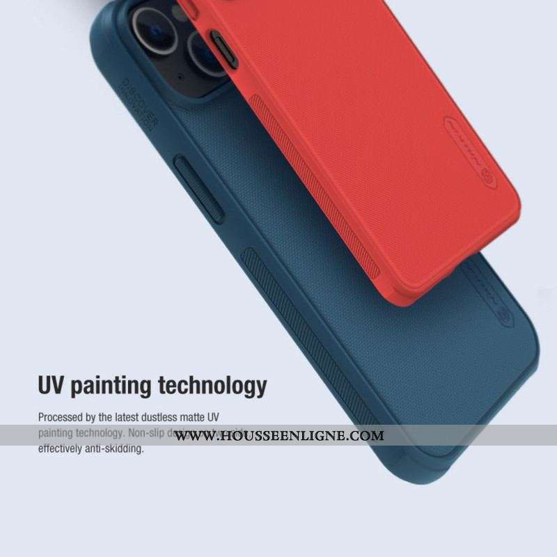 Coque iPhone 14 Rigide Givré Nillkin