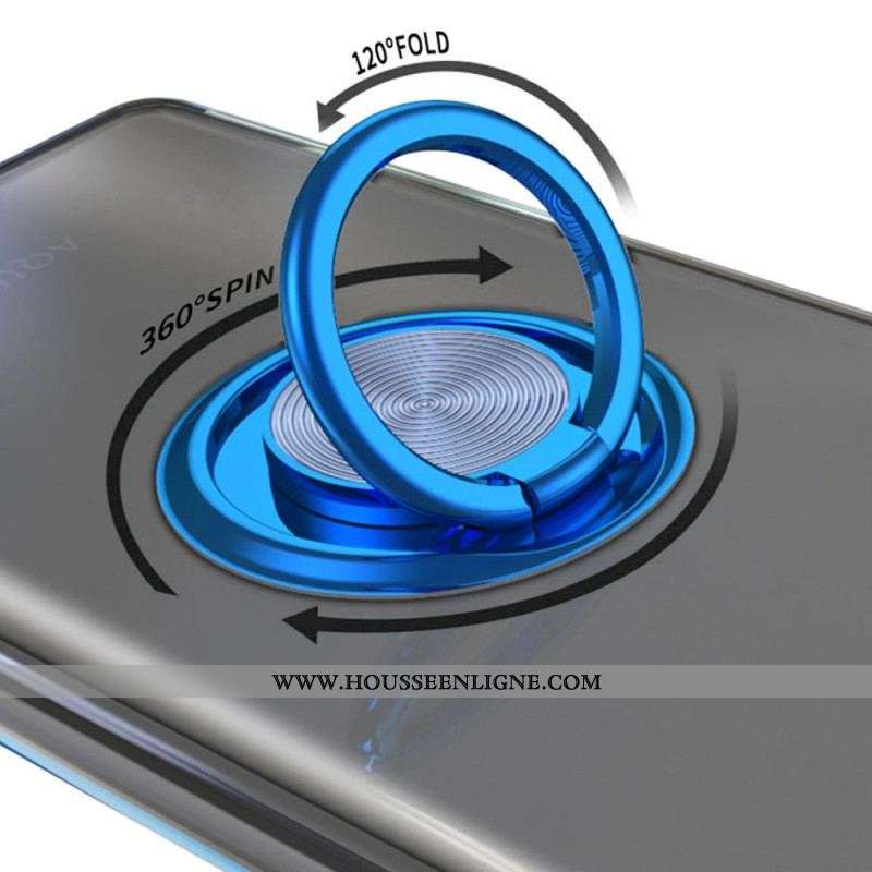 Coque iPhone 14 Transparente Anneau Rotatif