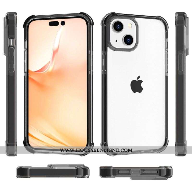 Coque iPhone 14 Transparente Rebords Colorés