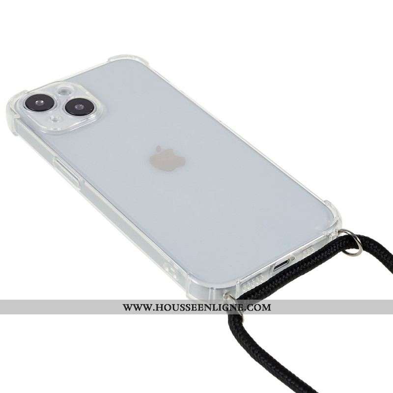 Coque iPhone 14 Transparente avec Cordon