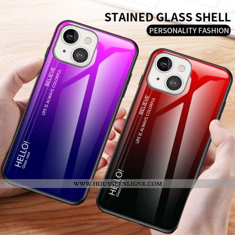 Coque iPhone 14 Verre Trempé Hello