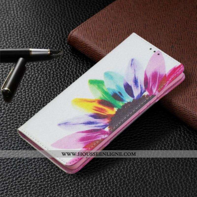 Flip Cover Huawei P50 Pro Fleur Aquarelle