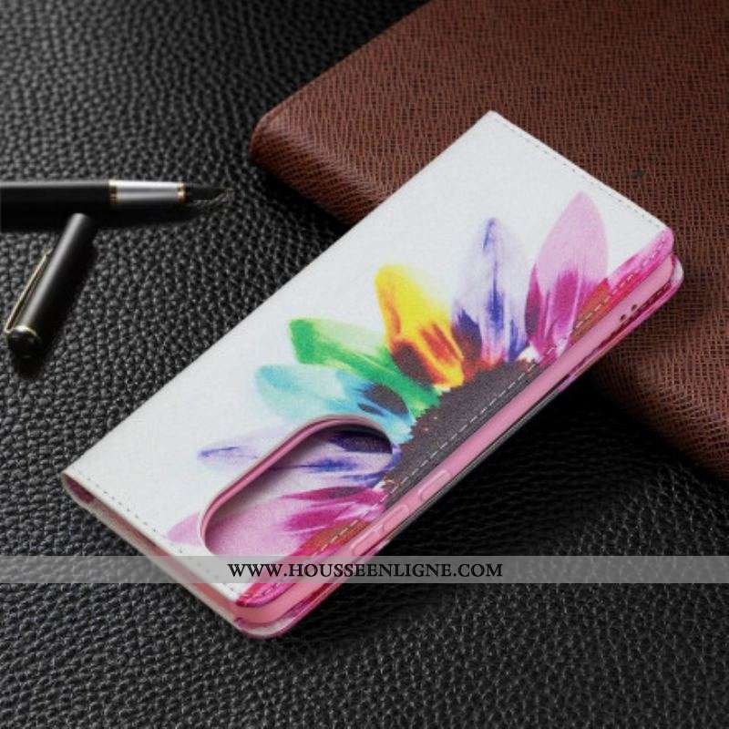 Flip Cover Huawei P50 Pro Fleur Aquarelle