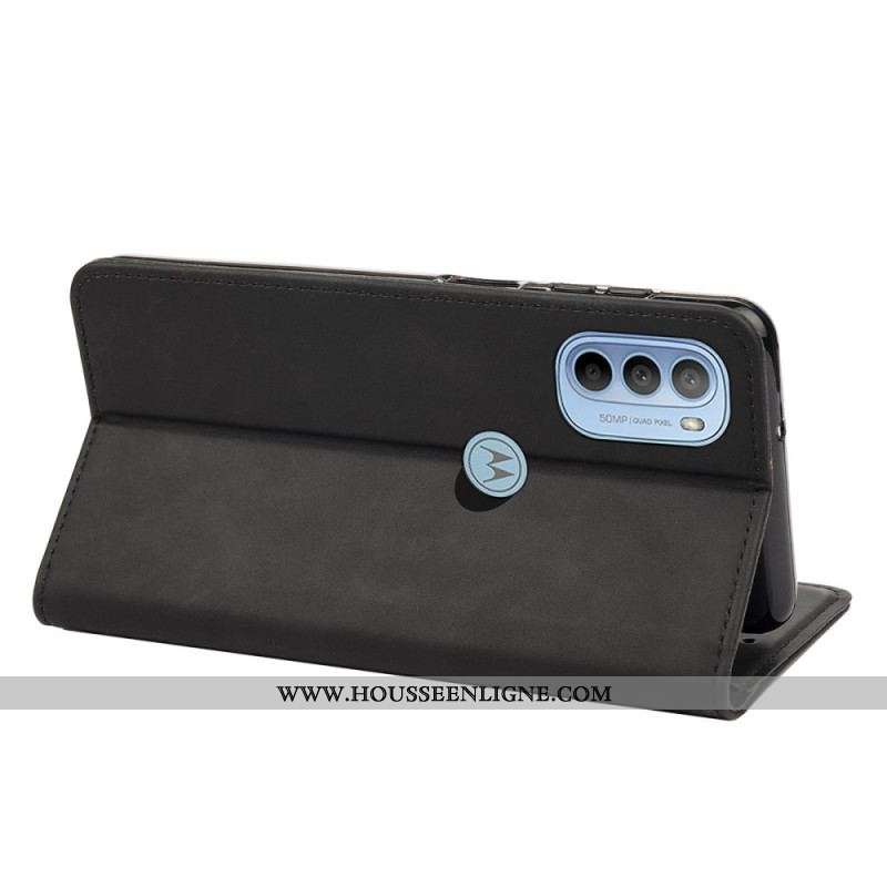 Flip Cover Moto G51 5G Effet Cuir Business Bicolore