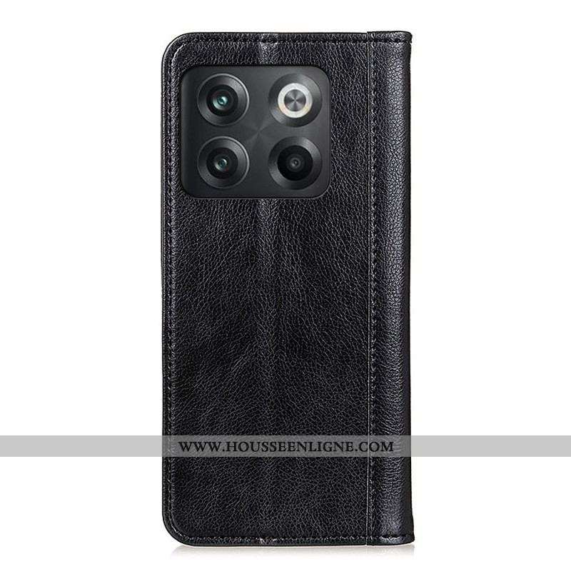 Flip Cover OnePlus 10T 5G Version Colorée Cuir Fendu