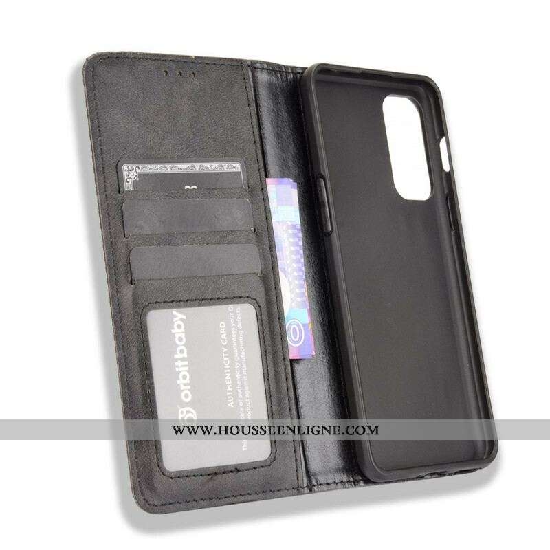 Flip Cover OnePlus Nord 2 5G Effet Cuir Vintage Stylisé