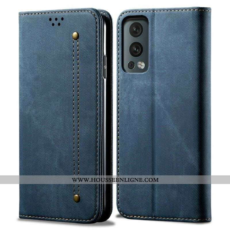 Flip Cover OnePlus Nord 2 5G Simili Cuir Texture Jeans