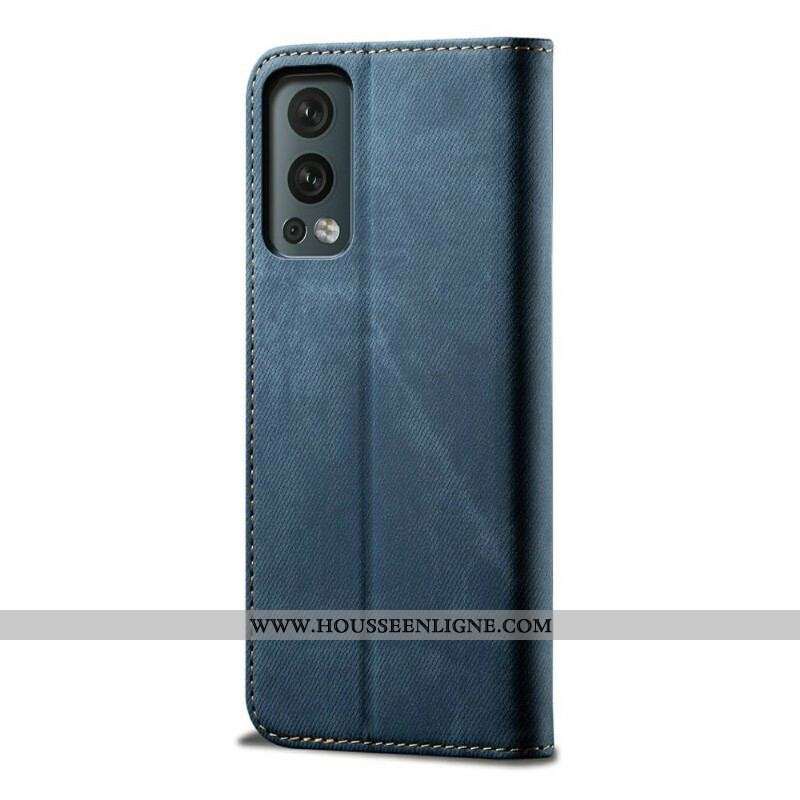 Flip Cover OnePlus Nord 2 5G Simili Cuir Texture Jeans