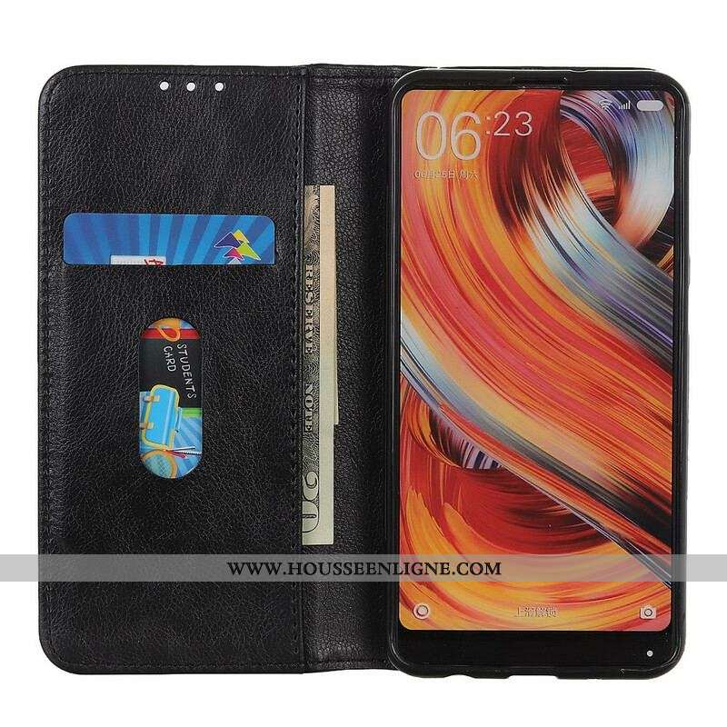 Flip Cover OnePlus Nord 2 5G Version Cuir Litchi Fendu