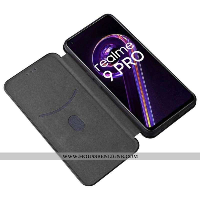 Flip Cover OnePlus Nord CE 2 Lite 5G Texture Fibre Carbone