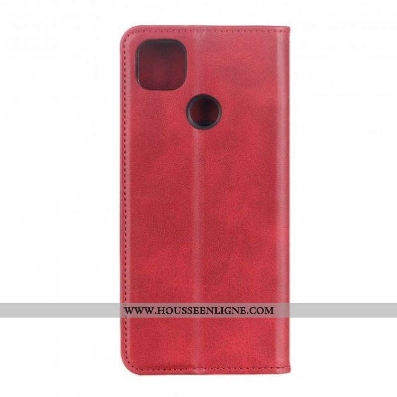 Flip Cover Oppo A15 Cuir Fendu