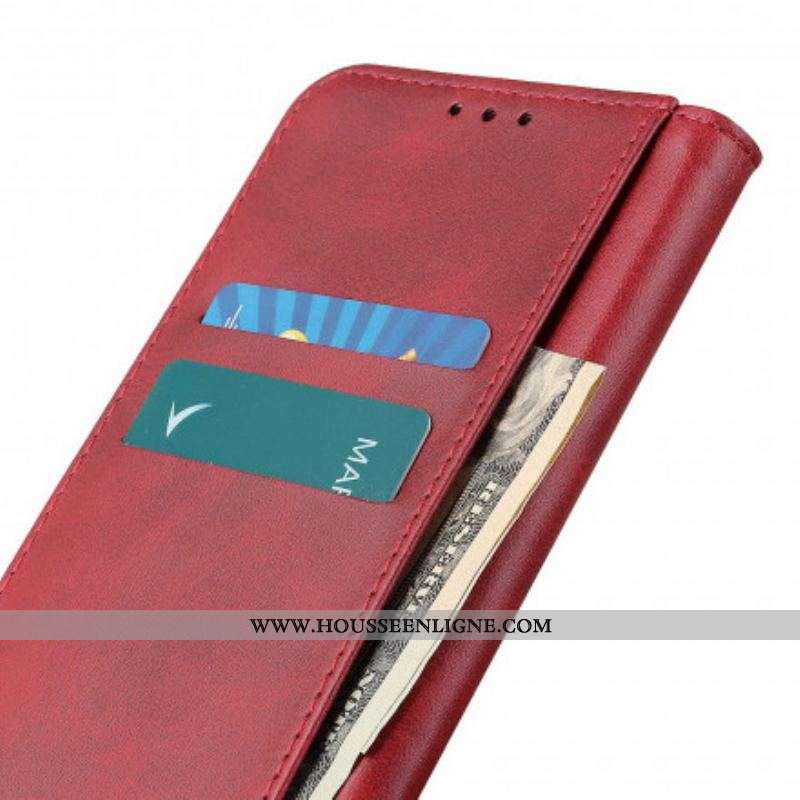 Flip Cover Oppo A15 Cuir Fendu