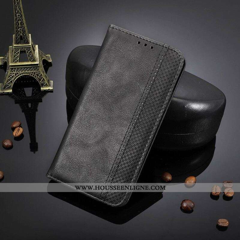 Flip Cover Oppo A16 / A16s Effet Cuir Vintage Stylisé