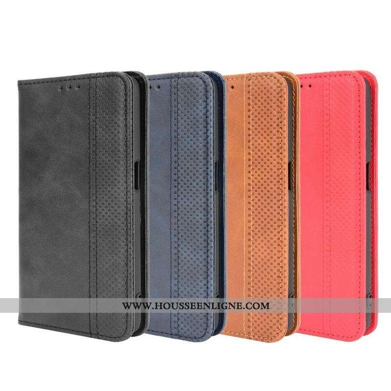 Flip Cover Oppo A16 / A16s Effet Cuir Vintage Stylisé