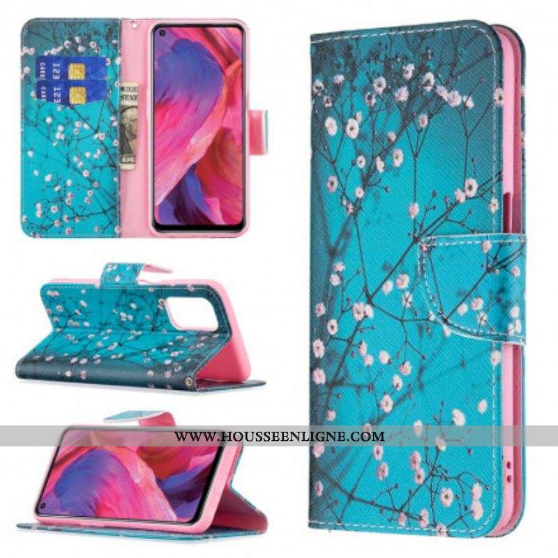 Flip Cover Oppo A54 5G / A74 5G Branches Fleuries