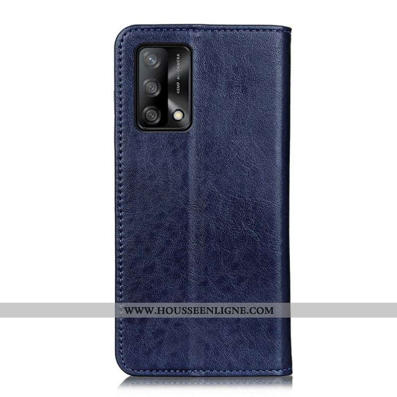 Flip Cover Oppo A74 4G Texture Cuir