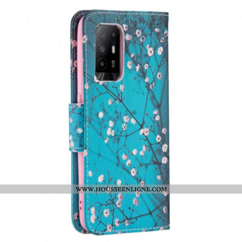 Flip Cover Oppo A94 5G Branches Fleuries