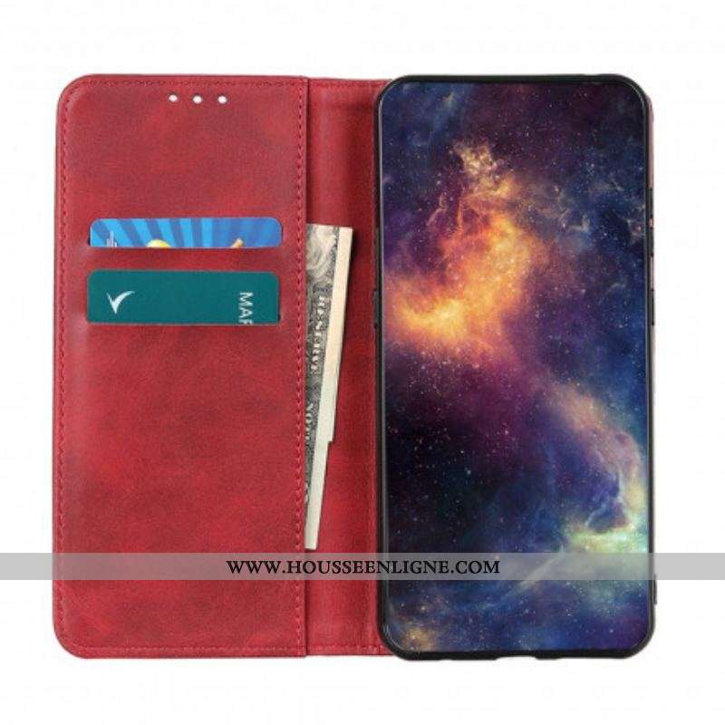 Flip Cover Oppo A94 5G Cuir Fendu Élégance