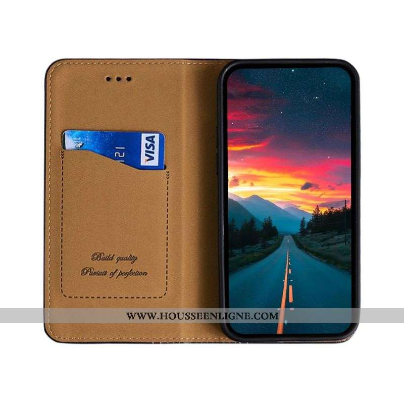 Flip Cover Oppo Find X5 Pro Effet Cuir Vintage