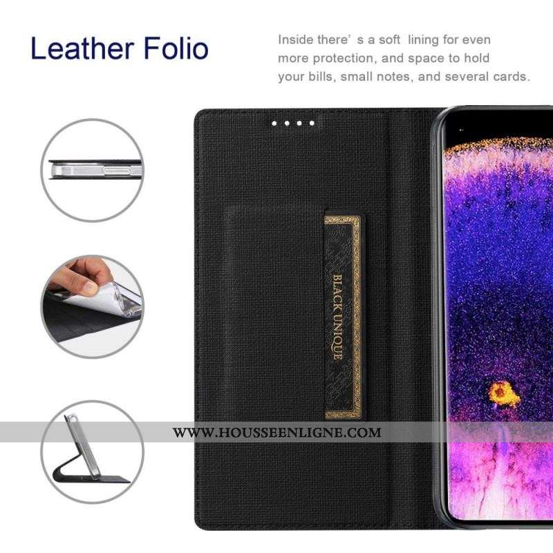 Flip Cover Oppo Find X5 Texture Tissu VILI