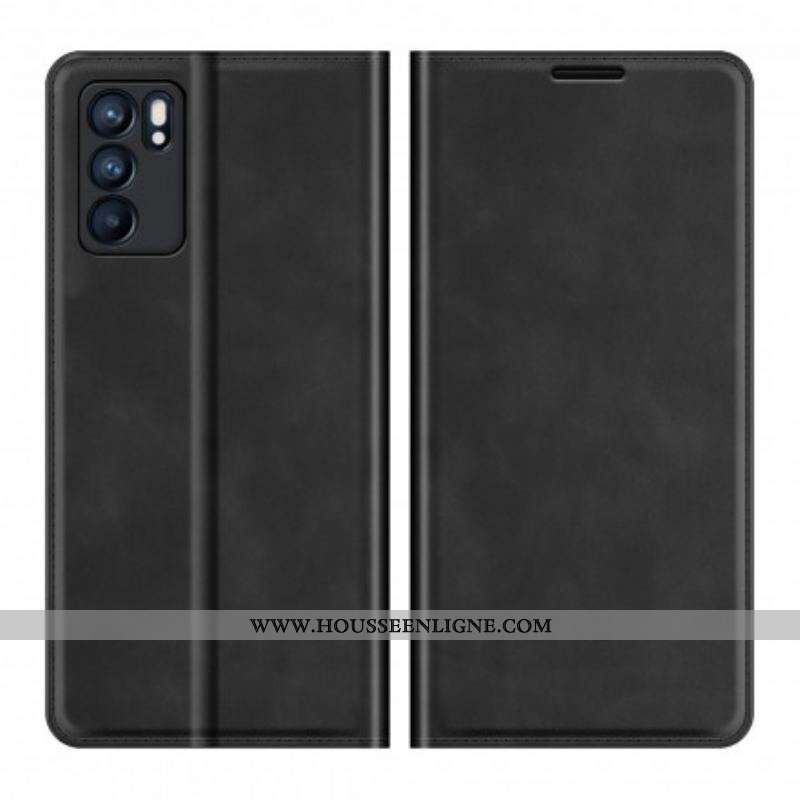 Flip Cover Oppo Reno 6 5G Effet Cuir Douceur