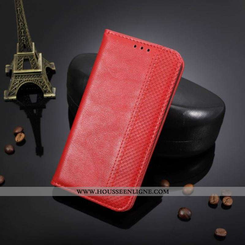 Flip Cover Oppo Reno 6 5G Effet Cuir Vintage Stylisé