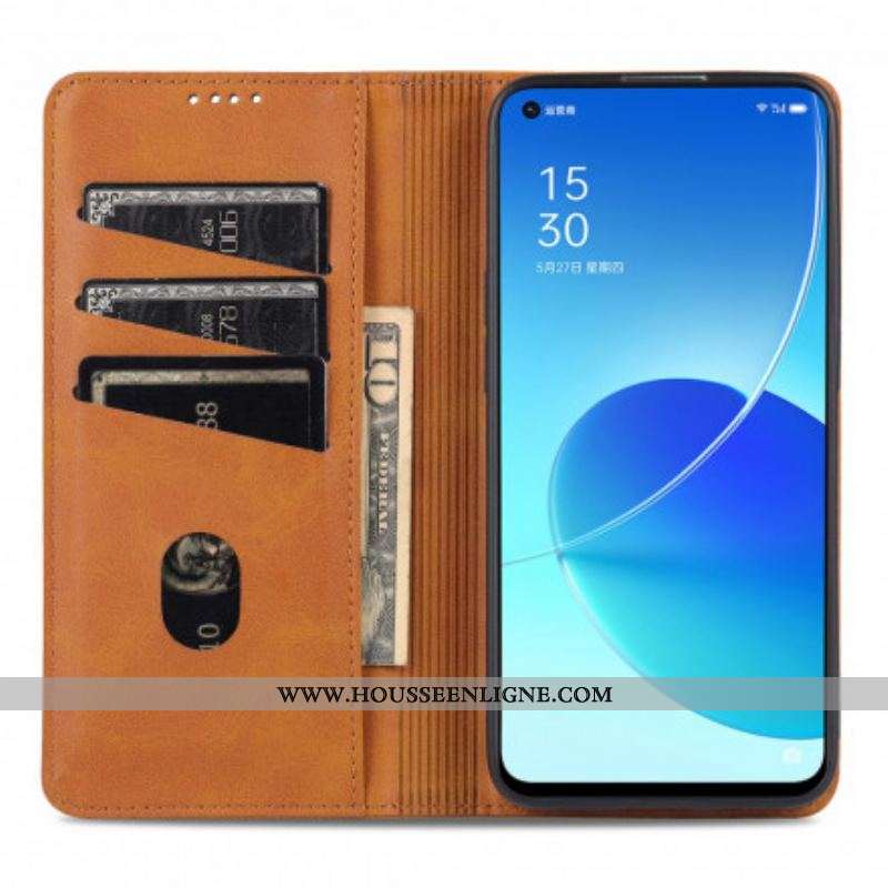 Flip Cover Oppo Reno 6 5G Style Cuir AZNS