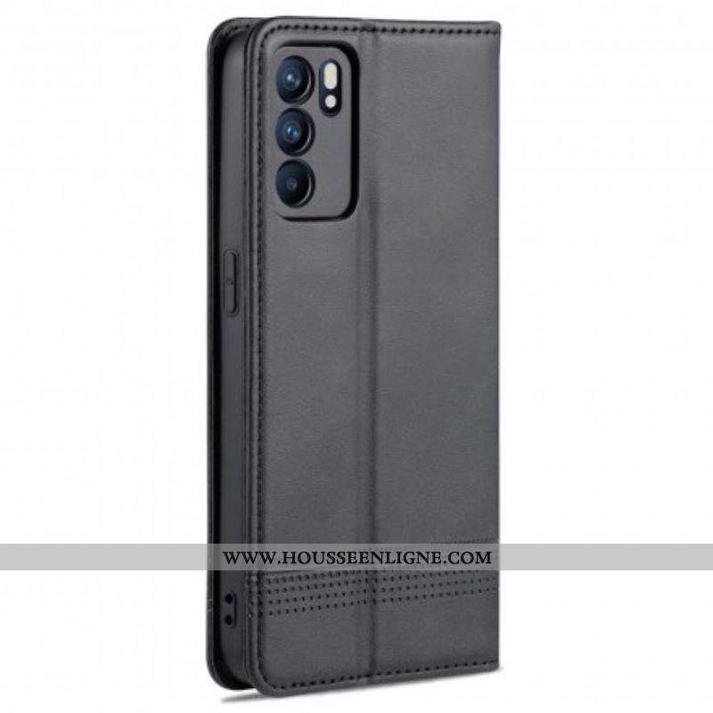 Flip Cover Oppo Reno 6 5G Style Cuir AZNS